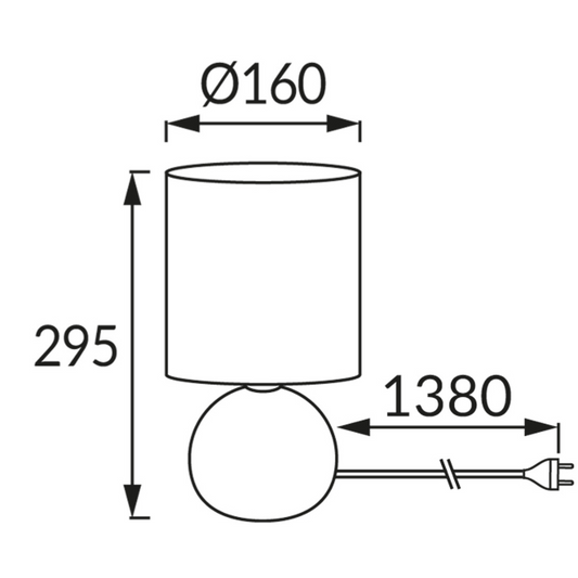 Galda lampa PERLO E14 GOLD/WHITE, līdz 40W, STRÜHM