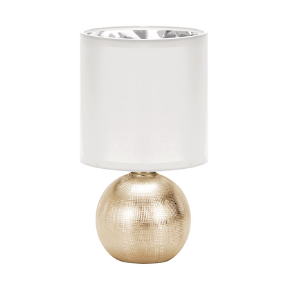 Galda lampa PERLO E14 GOLD/WHITE, līdz 40W, STRÜHM