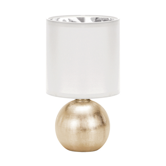 Galda lampa PERLO E14 GOLD/WHITE, līdz 40W, STRÜHM