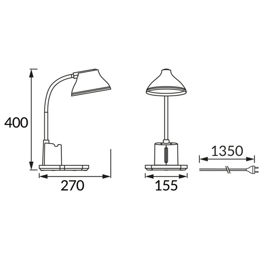 Galda lampa DEBRA LED BLUE, 7W, CCT (3000K/4200K/6300K), STRÜHM