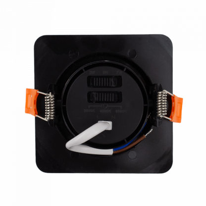 Gaismeklis LED, iebūvējams, Downlight, melns, ar maināmu jaudu - 3W/5W/7W un spektru - 3000K/4000K/6500K (CCT), ECOLIGHT