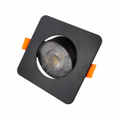 Gaismeklis LED, iebūvējams, Downlight, melns, ar maināmu jaudu - 3W/5W/7W un spektru - 3000K/4000K/6500K (CCT), ECOLIGHT