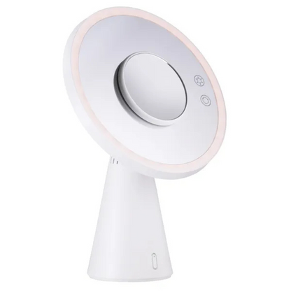 Galda lampa - spogulis, Makeup spogulis, 9W, 350lm, 2800-4200 K, uzlādējama 3000 mAh (uz pilnas uzlādes darbojas 5 stundas), var regulēt spožumu, THORGEON
