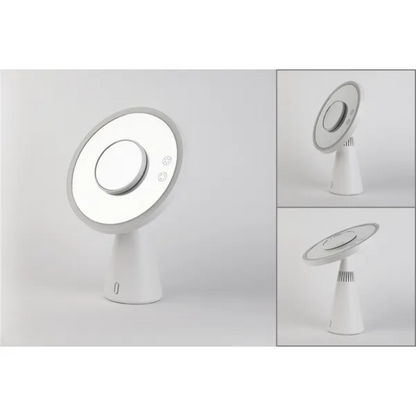 Galda lampa - spogulis, Makeup spogulis, 9W, 350lm, 2800-4200 K, uzlādējama 3000 mAh (uz pilnas uzlādes darbojas 5 stundas), var regulēt spožumu, THORGEON