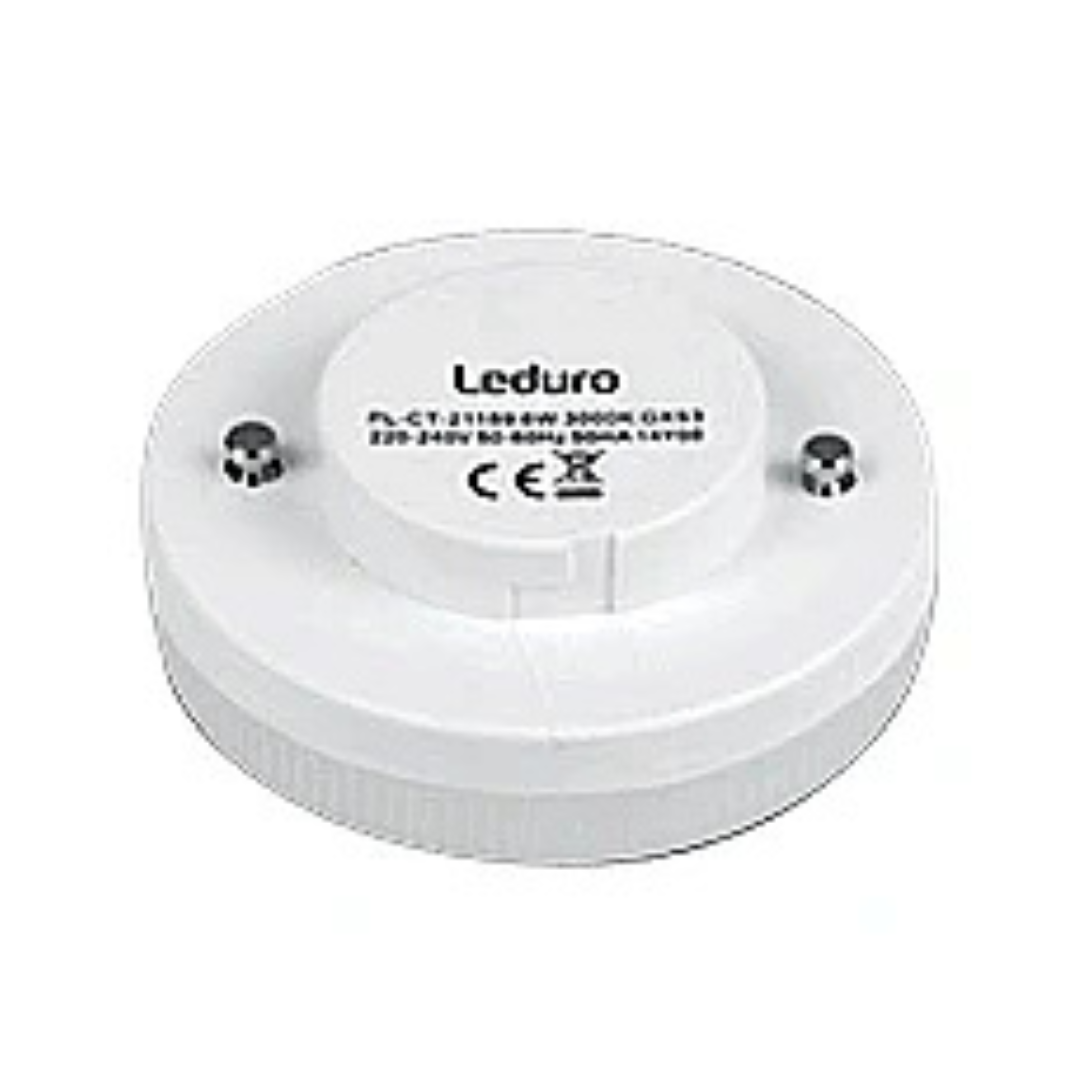 LED spuldze 7W, GX53, 3000K, 600lm, 220-240V, (D75 mm / H 28mm), LEDURO