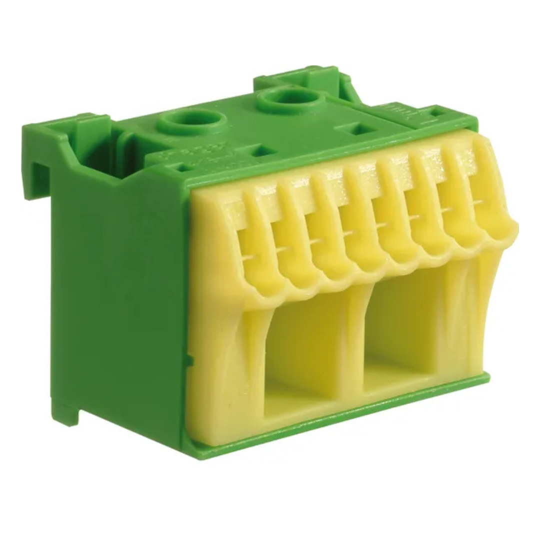 Zemējuma klemme 10, QC, PE, 2x16mm2+8x4mm2, Hager