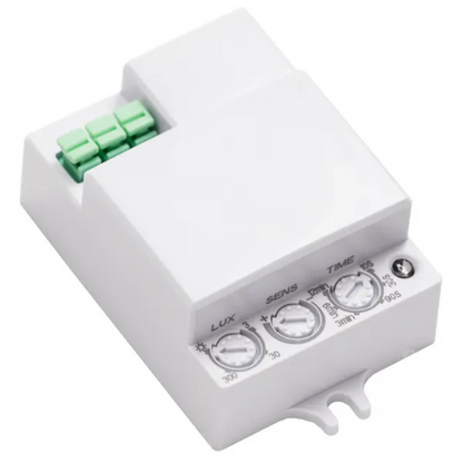 Iebūvējamais HF mikroviļņu sensors ar 360° uztveršanas leņķi, Uztveršanas attāIums 5-15m, Pieslēguma jauda 1200W, IP20, 02002, THORGEON