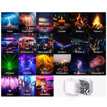 LED lampa, 2500-9900K + RGB, KF34.036 V1, K&F Concept