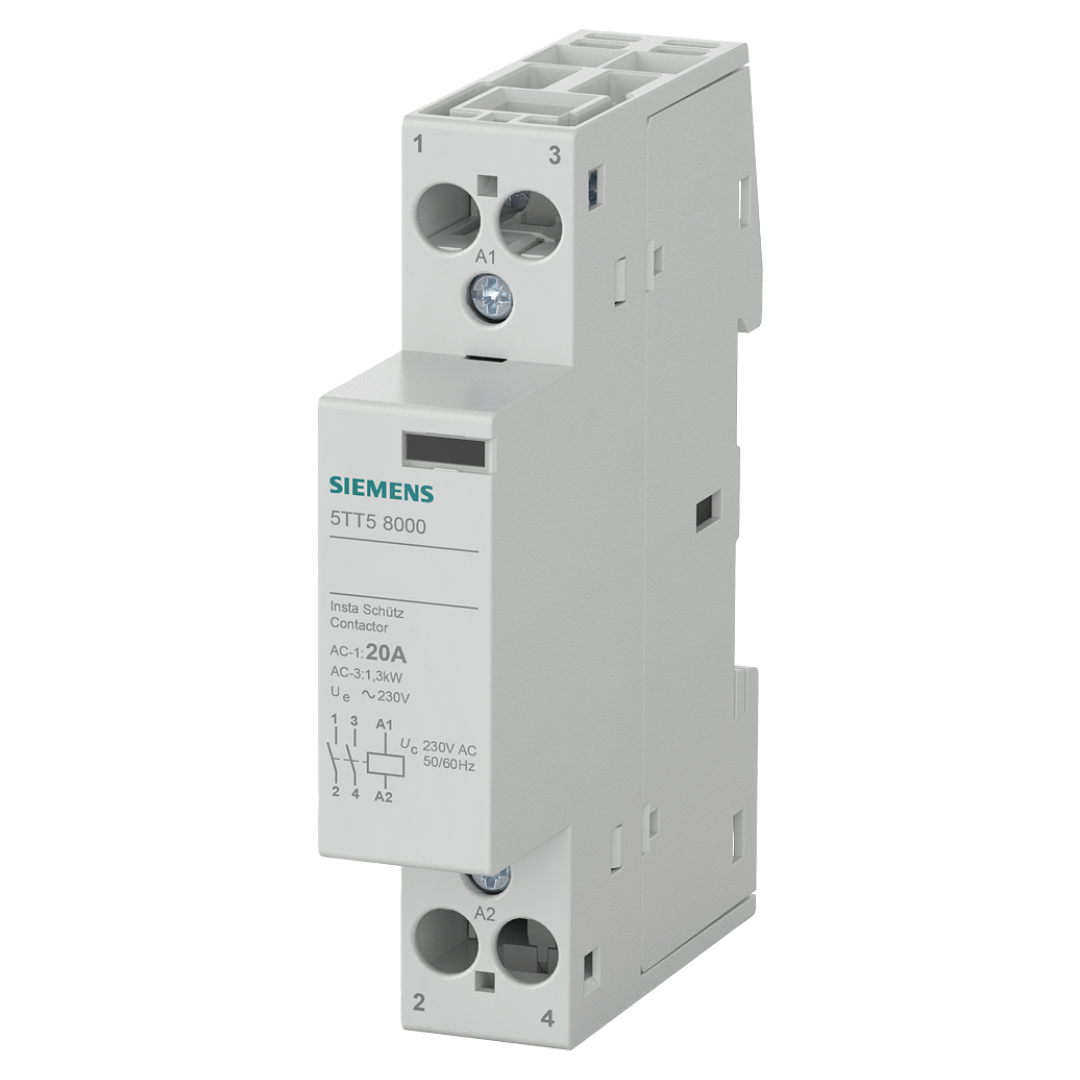 Modulārais kontaktors 2NO, 20A, AC 230V, SIEMENS