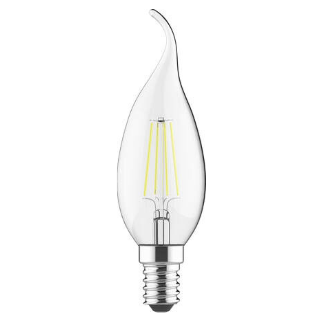 LED spuldze Filament 4W "Sveces liesma", E14, 3000K, 400lm, C35, Leduro