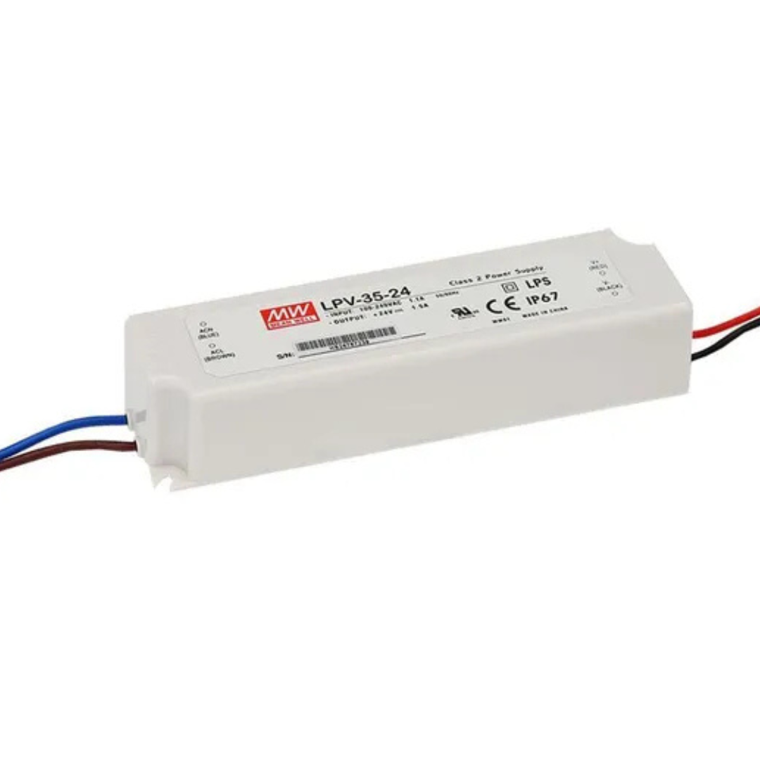 LED barošanas bloks, 24V DC, 1.5A, 35W, IP67, MEAN WELL