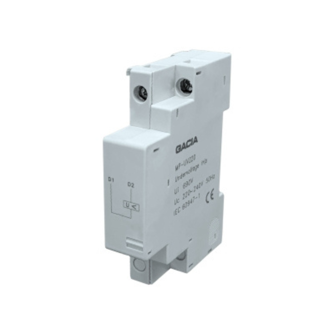 Motora aizsardzības automātslēdža minimālā sprieguma atvienotājs, AC 220V, MP-UV220, GACIA