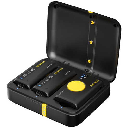 7Ryms iRay DW10 bezvadu mikrofonu komplekts (3,5 mm/USB-C), melns