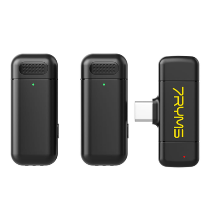 7Ryms Rimo S1 bezvadu mikrofonu komplekts, [USB-C], melns