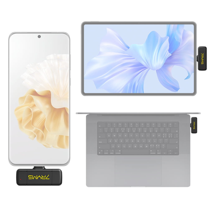 7Ryms Rimo S1 bezvadu mikrofonu komplekts, [USB-C], melns