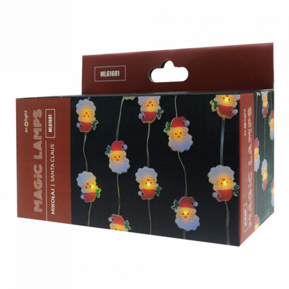 LED ziemassvētku virtene, Magic lights, 50 LED, 3000K, Santa Claus, 5m, DC5V, IP65/IP20, Bluetooth