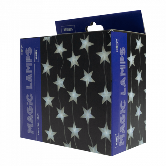 LED ziemassvētku virtene, Magic lights, 50 LED, 6500K,  Star, 5m, DC5V, IP65/IP20, Bluetooth