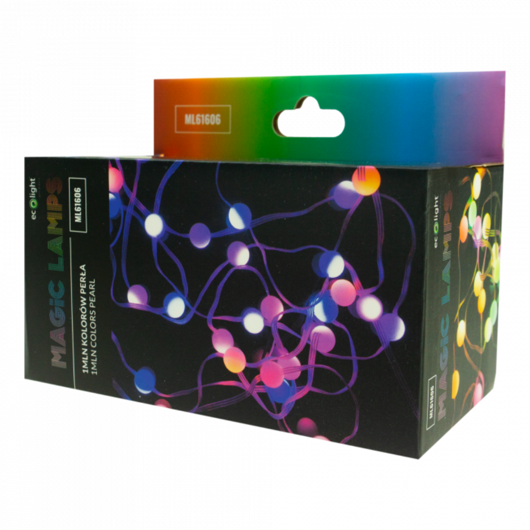 LED ziemassvētku virtene, Magic lights, 50 LED,  1 million colors Pearl, 5m, DC5V, IP65/IP20, Bluetooth