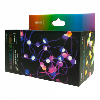 LED ziemassvētku virtene, Magic lights, 50 LED,  1 million colors Pearl, 5m, DC5V, IP65/IP20, Bluetooth