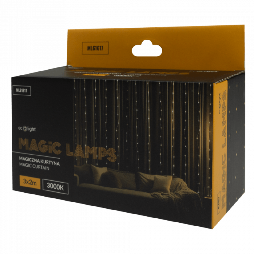 LED ziemassvētku virtene, Magic lights, 400 LED, 3000K, 3m x 2m, DC5V, IP65/IP20, Bluetooth