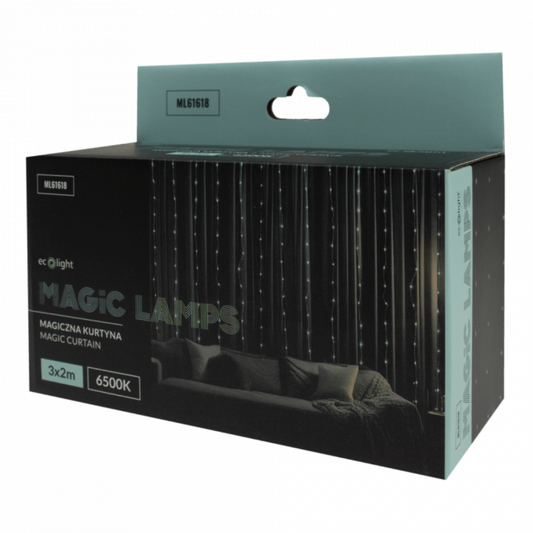 LED ziemassvētku virtene, Magic lights, 400 LED, 6500K, 3m x 2m, DC5V, IP65/IP20, Bluetooth