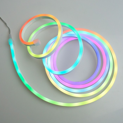 LED lente Neona, RGB, 3m, USB - DC5V (var pieslēgt pie iebkura 5V DC adaptera), IP20, ECOLIGHT