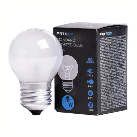 Kvēlspuldze matēta P45, E27, 40W, 230V, Patron