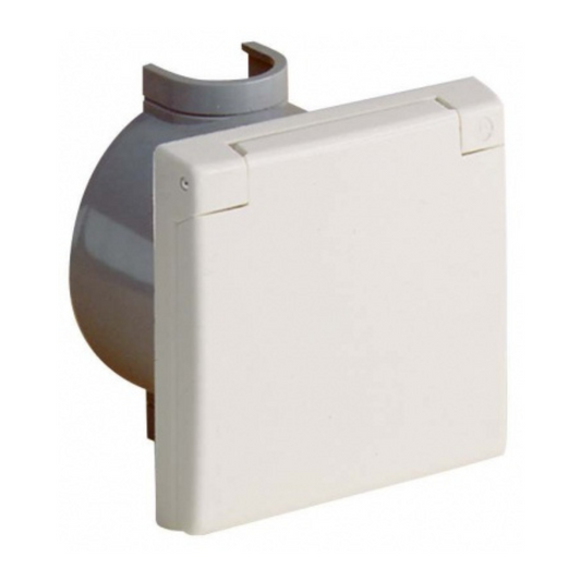 Rozete elektriskām plītīm / cepeškrāsnīm, zemapmetuma, ar vāku, IP44, 3P+E+N (3 fāžu), 16A, PERILEX, ABL