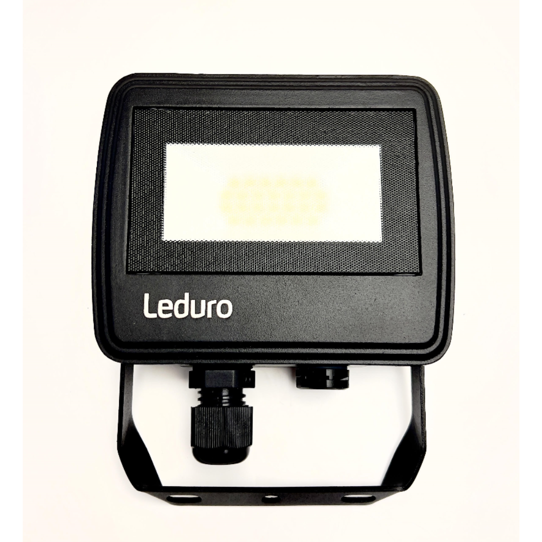 LED Prožektors EKO10, IP65, 10W, 4500K, 1000Lm, 114x102x34mm, melns, LEDURO