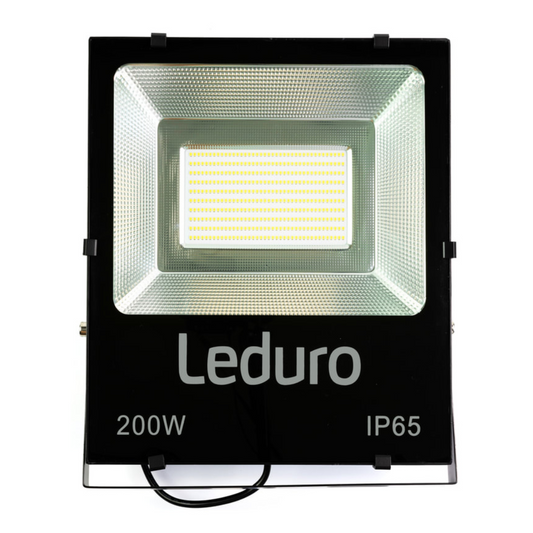 LED Prožektors PRO 200, IP65, 200W, 4500K, 24000Lm, 380x349x97mm, melns, LEDURO