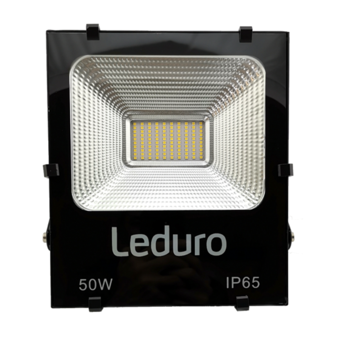 LED Prožektors PRO 50, IP65, 50W, 4500K, 6000Lm, 240x210x67mm, melns, LEDURO