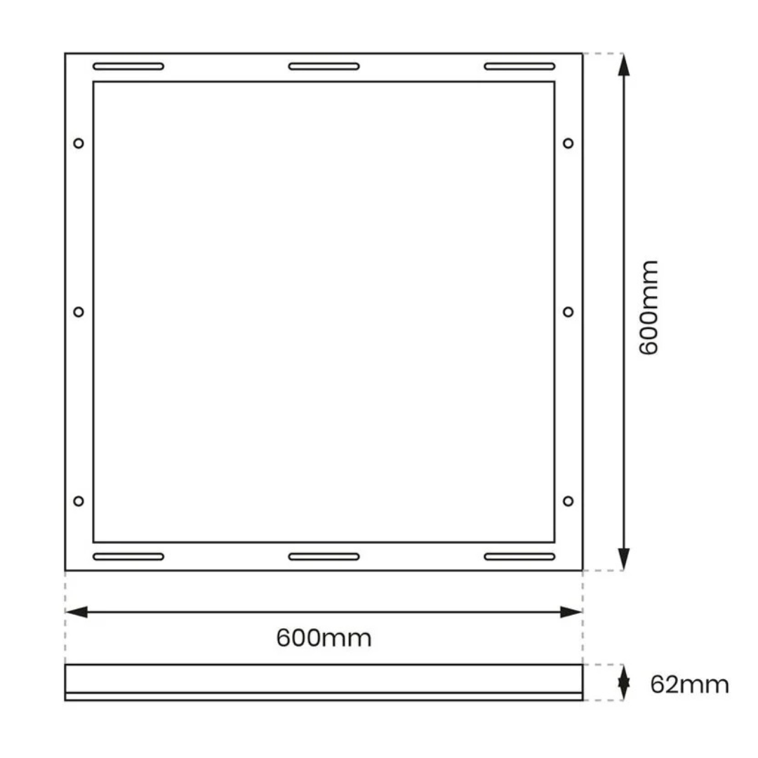 LED Paneļa virsapmetuma rāmis 600x600x43 mm, Leduro