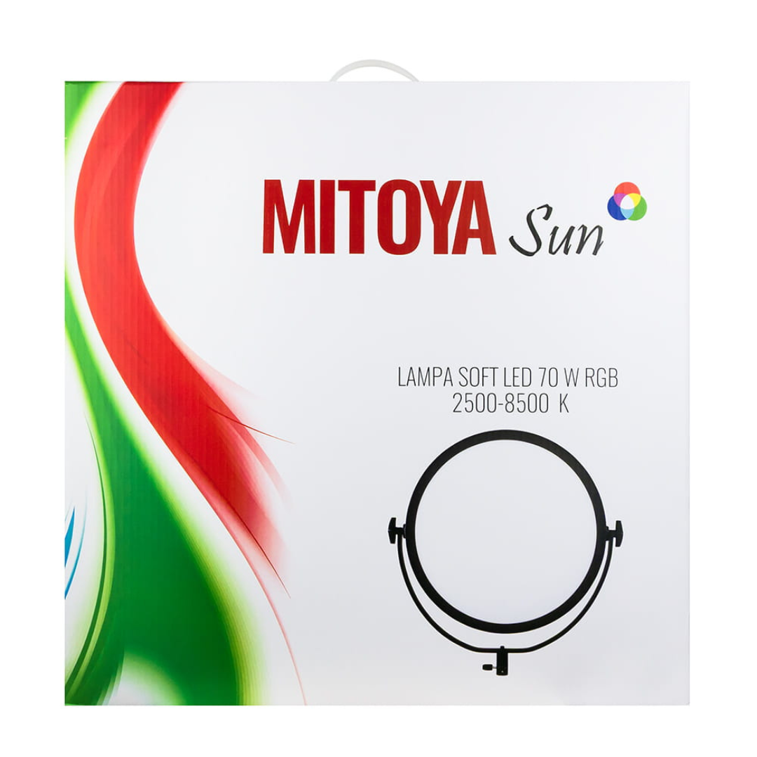 Grozāma apaļā LED Ultra Slim MITOYA SUN lampa, 70W, 2500-8500K + RGB, bez statīva