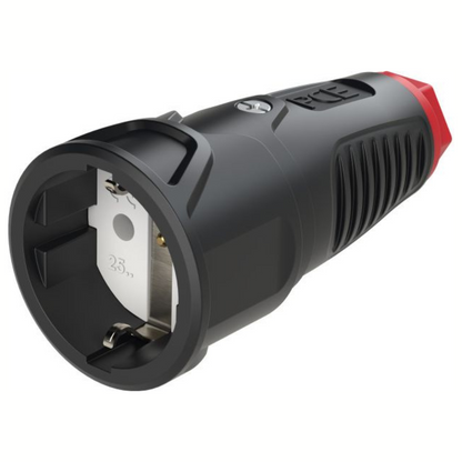 Kontaktligzda vadam ar zemējumu, 16A, 250V, 3p (2P+E), IP20/IP44, melna, TAURUS2, PCE