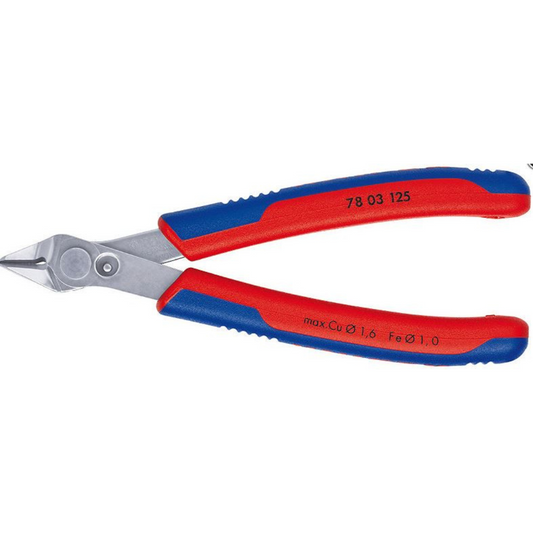 KNIPEX Knaibles, Cu max Ø1,6mm, pulēts tērauds max 0.3mm, 125mm, 78 03 125