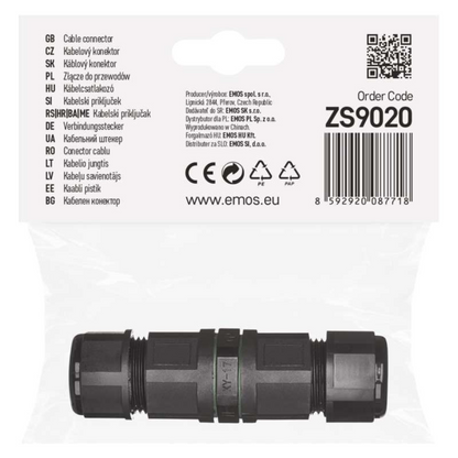Kabeļu savienotājs bez skrūvēm, 3x0.75-2.5mm2, 16A, 250V, IP68, EMOS