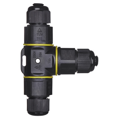 Kabeļu savienotājs T-veida, 3x0.75-2.5mm2, 16A, 250V, IP68, EMOS