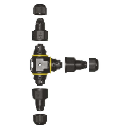 Kabeļu savienotājs T-veida, 3x0.75-2.5mm2, 16A, 250V, IP68, EMOS
