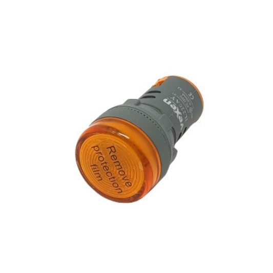 LED dzeltena indikācijas signāllampa, 24V, AC/DC, cauruma diametrs - 22.5mm, IL024AY, Vexen