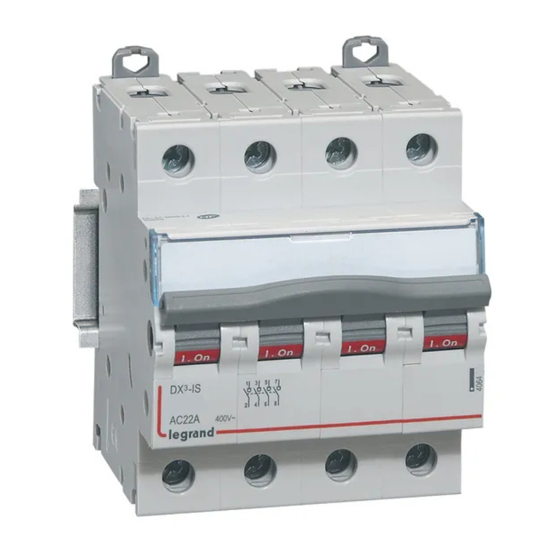 Slodzes slēdzis RX3 (DX3) 4P 63A, Legrand