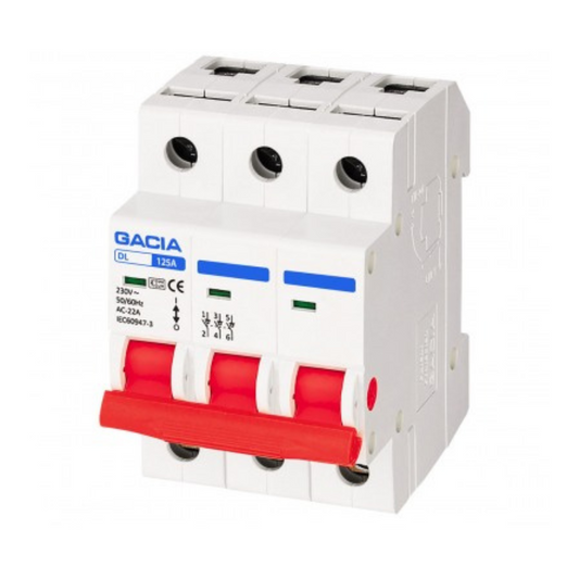 Slodzes slēdzis DL-125 3P 125A