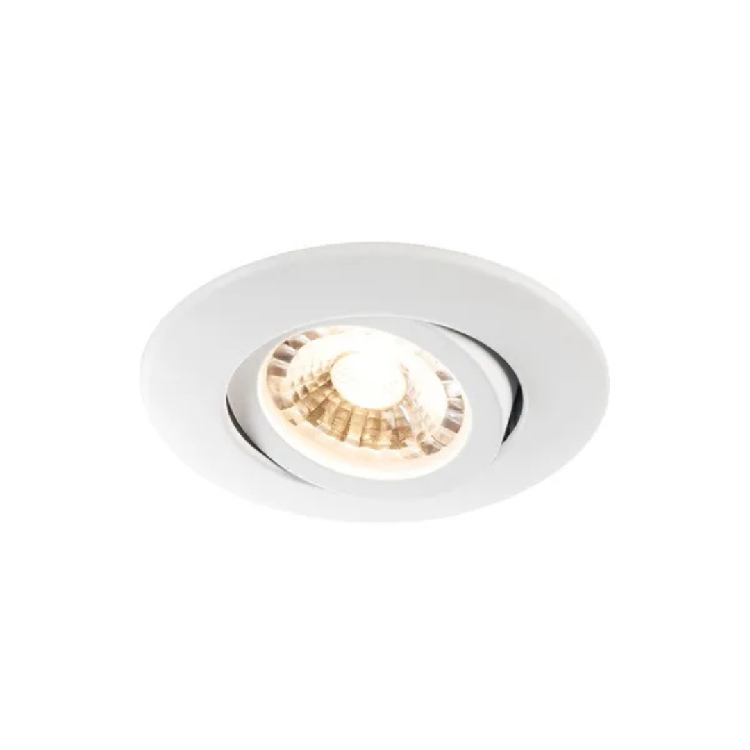 Gaismeklis LED, iebūvējams, balts, 6.2W, 2700K, IP44, 455Lm, 220-240V, 70-75mm cauruma diametrs, SLV