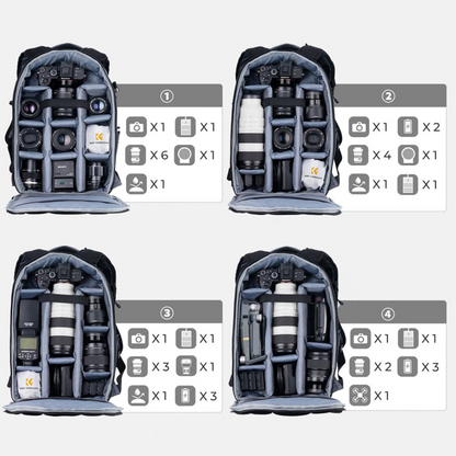 Fotografēšanas mugursoma, 18l, KF13.044, K&F Concept