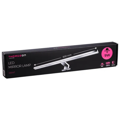 Gaismeklis LED spogulim / gleznai, 9W, 635lm, 60cm, IP44, hroms, THORGEON