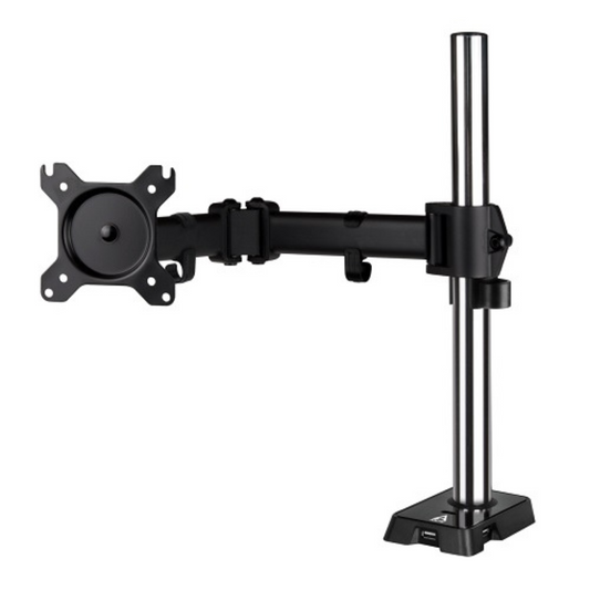 Viena monitora stiprinājums uz galda, līdz 38”/34”, ar 4 portu USB 2.0 centrmezglu, melns, ARCTIC Z1