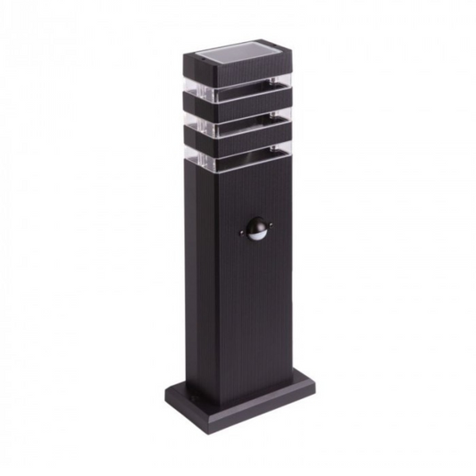 Gaismeklis / apgaismes stabs SO-40P ar sensoru, 1xGU10, IP44, melns, EC79420, ECOLIGHT