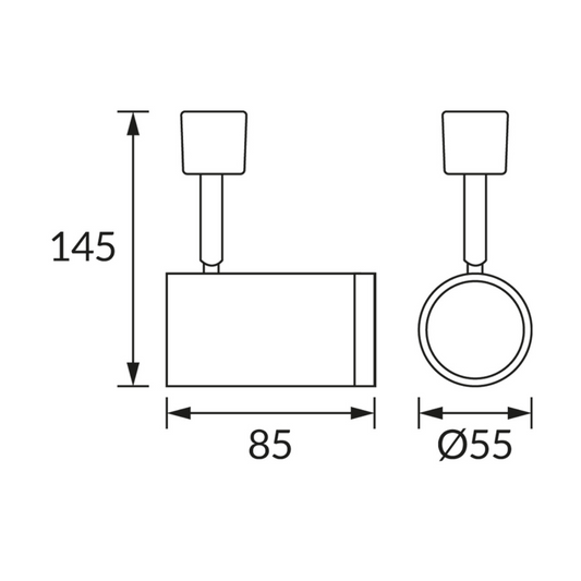Gaismeklis spot 1F sliedei, balts, GU10, max 35W, IP20, 220-240V, STRUHM HAGA