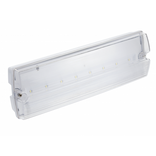 Avārijas gaismeklis sienas, balts, 3W, 1h, IP65, 6400K, TERNO, GTV
