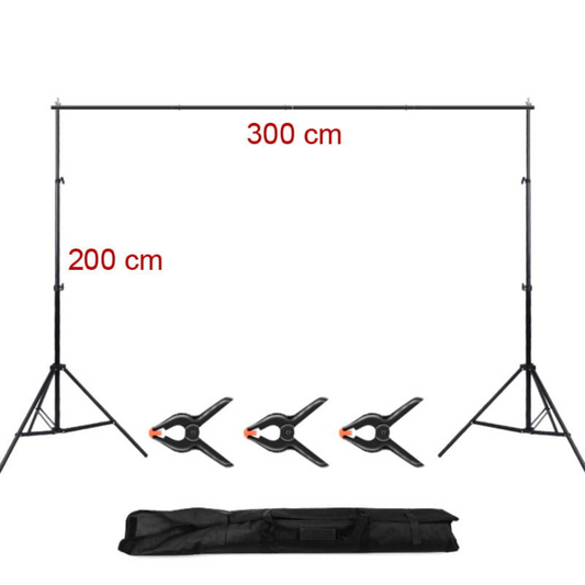 Fona pakarināšanas komplekts: 200cm statīvi + 300cm segmenta sija, MITOYA