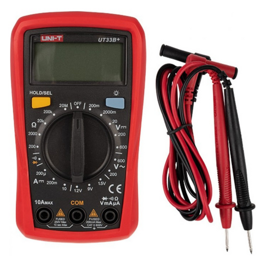 Digital multimeter UT33B+, LCD, VDC: 200mV, 2V, 20V, 200V, 600V UNI-T